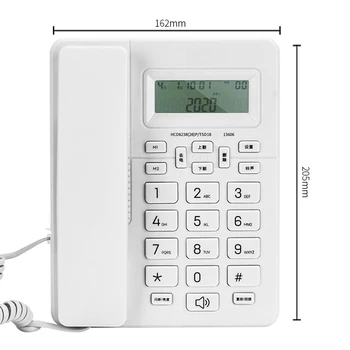 Проводной телефон с идентификатором вызывающего абонента с базовой функцией, Настольный Стационарный телефон, Прочный ABS, 5 уровней яркости для офиса