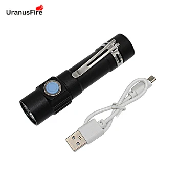 USB перезаряжаемый светодиодный фонарик Handy T6 LED Torch Light Охотничий мини-фонарь 3 режима фонарик 18650 Аккумулятор портативный фонарик