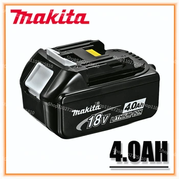 100% Оригинальная Аккумуляторная Батарея Makita 18V 4.0Ah для Электроинструментов со светодиодной литий-ионной Заменой LXT BL1860B BL1860 BL1850
