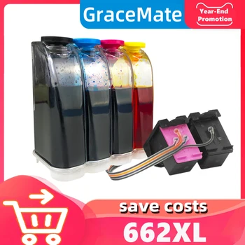 GraceMate 662XL Система подачи чернил СНПЧ Замена для HP 662 Чернильный картридж HP 662 XL для Deskjet 1015 1515 2515 2545 2645 3545