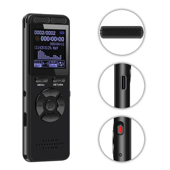 Цифровой диктофон Vandlion V65 32 ГБ с воспроизведением аудиозаписи для лекций, Диктофон с паролем