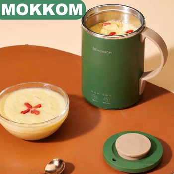 Электрический чайник Mokkom 350 мл, портативный горшок для сохранения здоровья, для офиса в общежитии, 300 Вт, Водогрейный котел, многофункциональная чашка для тушения супа