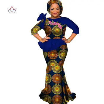 Длинное Африканское платье для женщин, Африка, Новые Элегантные вечерние аппликации с вышивкой, Женская одежда, Большие размеры, Винтажное платье WY4060