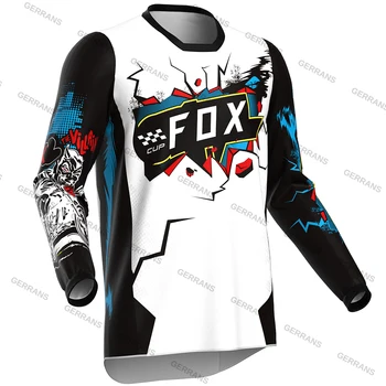 2023 Майки Для Скоростного спуска Fox Cup Mountain Bike MTB Рубашки Offroad DH balck Мотоциклетная Майка Для Мотокросса Спортивная Одежда Велосипед