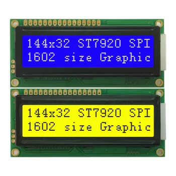 14432 1602 Графический ЖК-дисплей Модуль ST7920 SPI 3.3V 5V