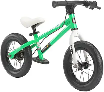 Детский Балансировочный Велосипед Для малышей, Обучающийся с Тормозной Пневматической Шиной, Детский Велосипед для Начинающих Мальчиков и Девочек в возрасте 2-4 Лет, Зеленый Bicucleta de