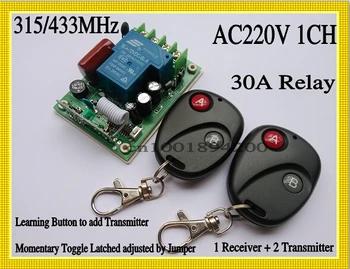 AC220V 30A Релейный приемник Передатчик Светодиодные лампы Освещение Пульт Дистанционного управления Переключатели Тока Высокой Нагрузки315/433