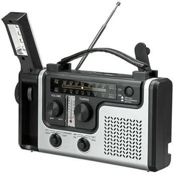 Многофункциональное солнечное радио, портативное FM/ AM-радио, встроенный динамик, светодиодный аварийный фонарик, настольная лампа