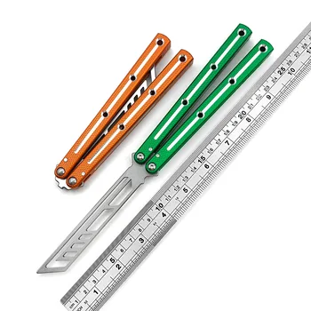 SNTDCTXDI Нож для тренировки бабочек EDC С подшипником для практики, Канальные алюминиевые Ножи со Свободно вращающейся ручкой