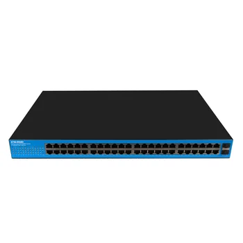 Гигабитный коммутатор POE с 50 портами 10/100/1000 Мбит/с с 2 Слотами Giga SFP Ethernet-коммутатор для IP-камеры Беспроводной Сетевой коммутатор AP