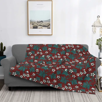 Растительное декоративное фланелевое одеяло для дивана, Супер Мягкое Уютное плюшевое пушистое одеяло из микрофибры, Легкое теплое одеяло для кровати 80 