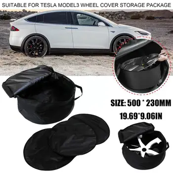 Сумка для хранения рулевой рубки автомобиля Применима Для Tesla Model3, сумка для хранения Крышки ступицы, сумка для хранения модельной ступицы, аксессуары для модернизации S5I1