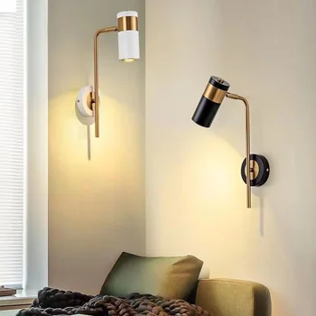 Прикроватный настенный светильник Роскошный Минималистичный Фон гостиной стена Коридора Дизайнерская креативная Спальня Кухня Настенный светильник для чтения