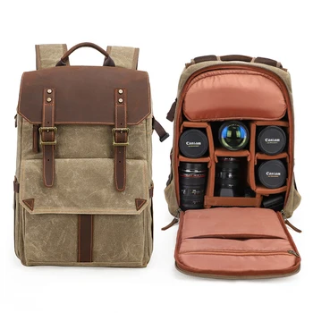 Водонепроницаемая сумка для фотокамеры из батика, рюкзак для фотосъемки на открытом воздухе, цифровая зеркальная сумка с подкладкой, держатель для штатива