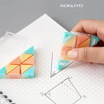 Треугольный ластик KOKUYO Разноцветные Ластики цвета печенья для карандаша Изобразительное искусство Рисунок Эскиз Японские Канцелярские принадлежности Школа A6879