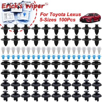 Стеклоочиститель Erick's 100X С Кнопочными Заклепками, Зажимы Для Отделки Автомобиля, Крепление Бампера И Крыла Toyota Corolla RAV4 Highlander Prius Avensis