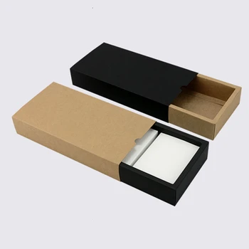 20 Шт Натуральная коричневая упаковочная коробка из крафт-бумаги Картонная коробка Коробка для упаковки мыла Свадебные сувениры Подарочная сумка для конфет
