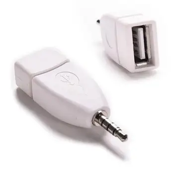 Автомобильный 3,5 мм разъем Aux Audio Plug Jack для USB 2.0 Женский конвертер Адаптер