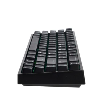 Механическая игровая клавиатура HRC61 61 клавиша Беспроводной связи BT с двойным режимом 60% RGB Офисные клавиатуры Синие Коричневые Красные Переключатели