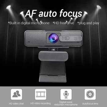 Веб-камера с автофокусом 1080P HD USB-камера для компьютера ПК Веб-камера с микрофоном Webcamera HD Video Ashu H701 Веб-камера для ПК