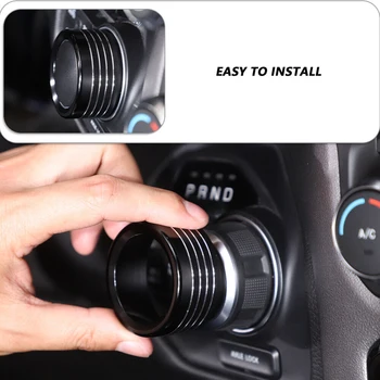 Улучшите внешний вид салона вашего автомобиля с помощью черной кнопки переключения передач, ручки, кольца для крышки для Dodge для RAM 1500 2018 2020