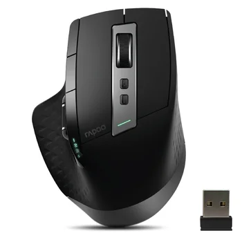 Rapoo Перезаряжаемая многорежимная Беспроводная мышь Bluetooth 3200 точек на дюйм Эргономичная Мышь Поддерживает до 4 устройств для Компьютера, планшета, Ноутбука