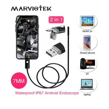 7-миллиметровая WiFi Эндоскопическая камера HD, водонепроницаемая USB-инспекционная Бороскопическая камера, WiFi для IOS Android, ПК, ноутбук, эндоскоп для Iphone