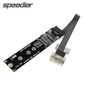 ADT Новый M.2 WiFi к M.2 NVME Riser Card Адаптер PCIe 3,0x1 Полноскоростной 8G/s GPU M2 SSD A.E Ключ к M-Key материнской плате Riser Extender