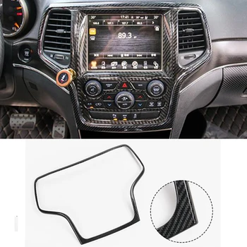 Для Jeep Grand Cherokee 2014 2015 2016 2017 Аксессуары ABS Карбоновая панель навигации Автомобиля рамка Крышка Планки для укладки автомобилей
