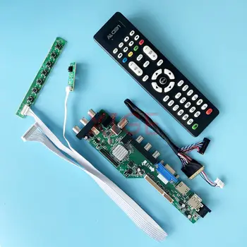 Плата контроллера подходит для CLAA140WB11A HSD140PHW1 DVB цифровой сигнал USB + DHMI + VGA + 2AV DIY Kit 1366*768 40- Контактный LVDS 14 