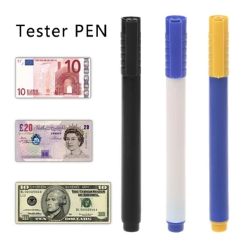 Ручка-детектор подделок денежных знаков с усовершенствованным широким наконечником для обнаружения поддельных банкнот, универсальная ручка