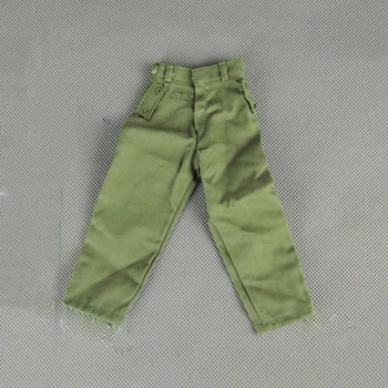 Модель тактических брюк в масштабе 1/6 Второй мировой войны, зеленые армейские брюки США, модель брюк для 12 