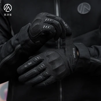 Велосипедные перчатки INBIKE для мотоцикла, мужские перчатки с полным пальцем, гелевая накладка для мотоциклиста, MTB Перчатки, Аксессуары для мотоциклов