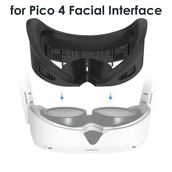 Для Pico 4 Лицевая Интерфейсная Маска Чехол для Pico 4 VR Аксессуары Мягкая Пена Удобная Кожа Дышащая Защита От Пота Расширяющая S4P5