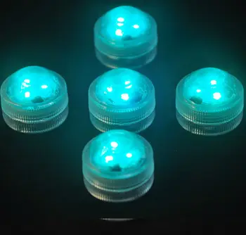 3 светодиодных многоцветных погружных водонепроницаемых светодиодных фонаря для свадебной вечеринки Базовые фонари на батарейках для Вазы, бассейна, воздушного шара