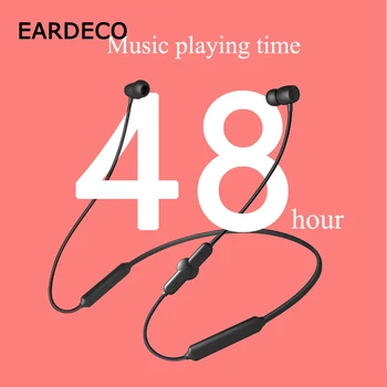 EARDECO 48-часовые Bluetooth-наушники с тяжелыми басами, спортивные Беспроводные наушники, наушники для телефона, Гарнитура с микрофоном, музыка