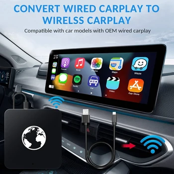 Новая Беспроводная коробка Carplay для моделей автомобилей с проводным модулем Carplay, подключенным к беспроводному модулю навигации, USB-автоключ