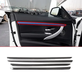 Для BMW 3 Серии GT F34 2013-2018 Интерьер автомобиля из настоящего углеродного волокна, украшение двери автомобиля, наклейка, Аксессуары, Модификация автомобиля