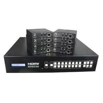 8X8 HDBaseT HDMI матрица 8 входов 8 выходов поддержка 4K @ 60 Гц с аудио входом и выходом 8X8 hdmi матрица по Ethernet
