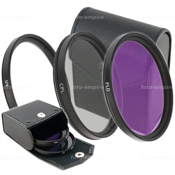 3 in1 72 мм Комплект фильтров UV FLD CPL Круговой + Чехол для фильтра объектива Сумка Для D7000 D5200 D5100 D3200 D90 18-200 мм зеркальной камеры