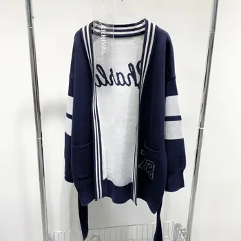 Высококачественный корейский модный свитер для колледжа, кардиган, топ с длинным рукавом
