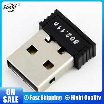 1шт 150 Мбит/с Мини-USB WiFi адаптер Dongle 802.11b/g/n Беспроводная сетевая карта LAN Адаптер Для настольного компьютера Raspberry Pi Для ноутбука
