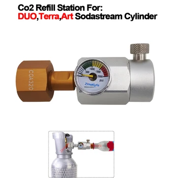 Адаптер для заправки CO2 Для SodaStream DUO Art Terra Быстроразъемный Баллон От Большого резервуара Карбонатора к Маленькой Бутылке для подзарядки
