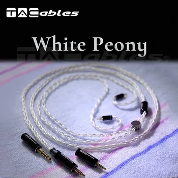 Осязаемый модульный кабель White Peony от 3 до 1 литра, посеребренный OCC-кабель. 0,78 мм x.многофункциональные штекеры 3,5 2,5 4,4