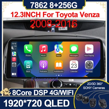 7862CPU DSP Для Toyota Venza 2008-2016 256G Android 12 Автомобильный Радио Мультимедийный Видеоплеер Навигация GPS Стерео Carplay Auto 4G