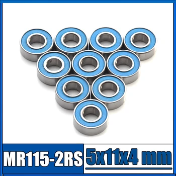 MR115RS Подшипник ABEC-3 (10ШТ) 5X11X4 мм Миниатюрные шарикоподшипники MR115-2RS Синего цвета с герметичным подшипником MR115 2RS