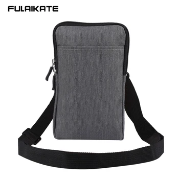 Водонепроницаемая джинсовая сумка FULAIKATE для телефона, мужская Женская сумка на плечо для Power Bank, наушники, поясная кобура с карманом для карт
