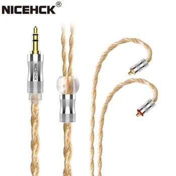 NICEHCK GoldenFall 4-жильный Посеребренный меднолитровый кабель Furukawa 3.5/2.5/4.4 мм MMCX/0,78 мм 2Pin для KXXS NX7 MK3 TANCHJIM A7