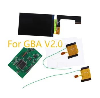 V2.0 IPS ЖК-экран для GBA с высокой яркостью ЖК-экран для GBA без разрезов, без сварки, оригинальный размер экрана