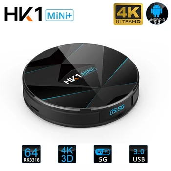 HK1 MINI PLUS Android 9,0 4G 128G 32G 64G 2,4 G / 5G Wifi 4K Google Player PK HK1MAX RK3318 TV Box